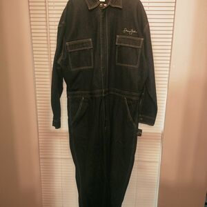 Sean John Black Denim Jumpsuit